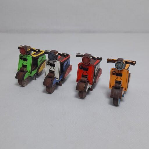 ماکت موتور وسپا طرح چوبی